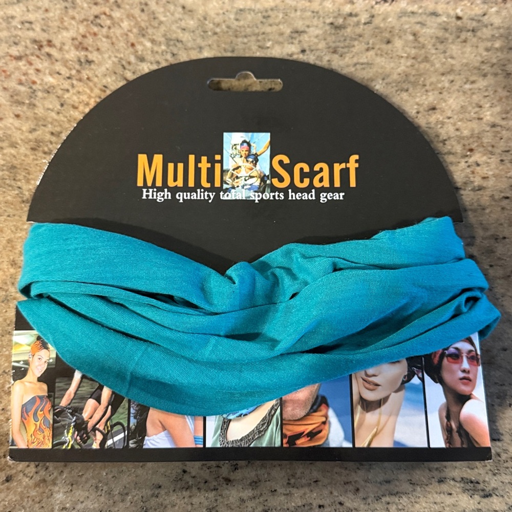 NWT Multi-Scarf High Quality Total Sports Headgear Muti-Functional-Teal